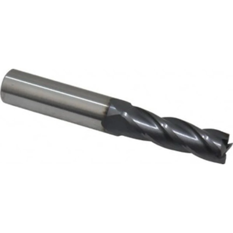 KYOCERA SGS 21/64, 1 LOC, 3/8 Shank Diam, 2-1/2 OAL, 4 Flute, Solid Carbide Square End Mill Single End, AlTiN Finish,...